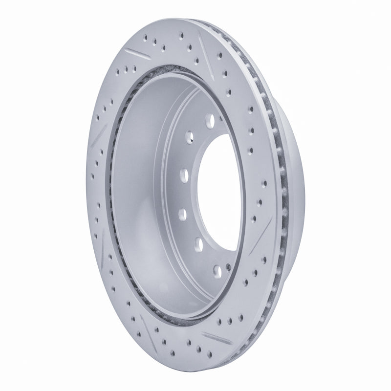 R1 10-24 Lexus GX460 Rear Left Drilled & Slotted Geo-Carbon Rotor