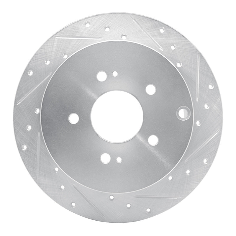 DFC 04-11 Mitsubishi Endeavor Rear Right Drilled & Slotted Silver Brake Rotor