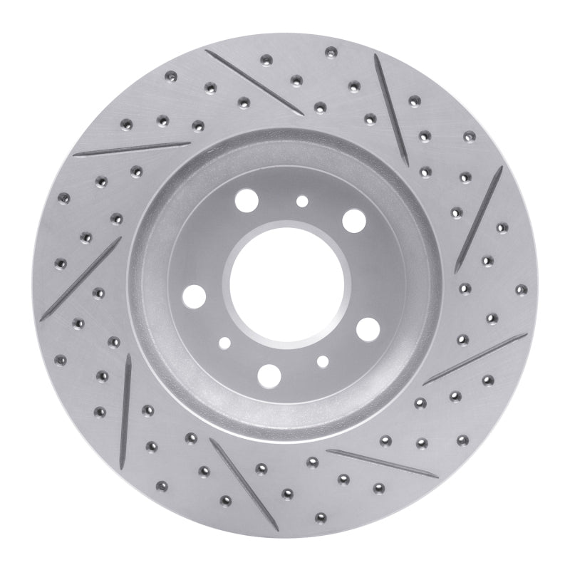 R1 06-16 Buick Lucerne Front Left Drilled & Slotted Geo-Carbon Rotor