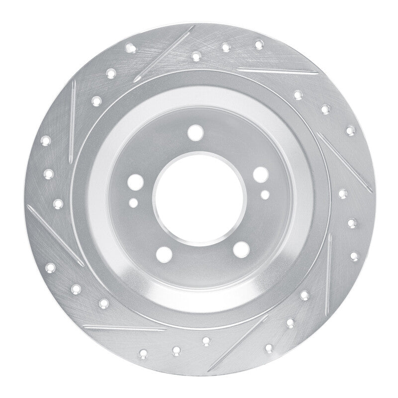 DFC 21-25 Hyundai Tucson Rear Right Drilled & Slotted Silver Brake Rotor