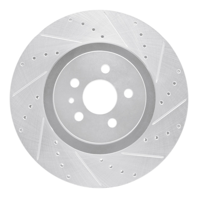 R1 15-21 Ford Fusion Front Right Drilled & Slotted Silver Brake Rotor
