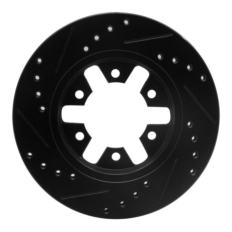 DFC 85-97 Nissan D21 Hardbody Pickup RWD (4 Cyl) Except Heavy Duty Front Right Drill & SlotBlk Rotor