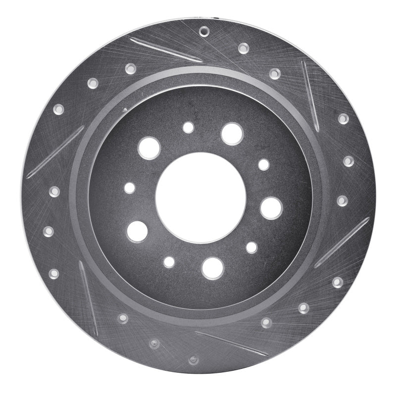DFC 97-98 Volvo V90/S90 Rear Right Drilled & Slotted Silver Brake Rotor