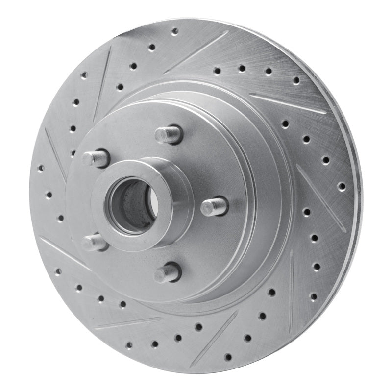DFC 76-81 Chrysler Newport Front Left Drilled & Slotted Silver Brake Rotor