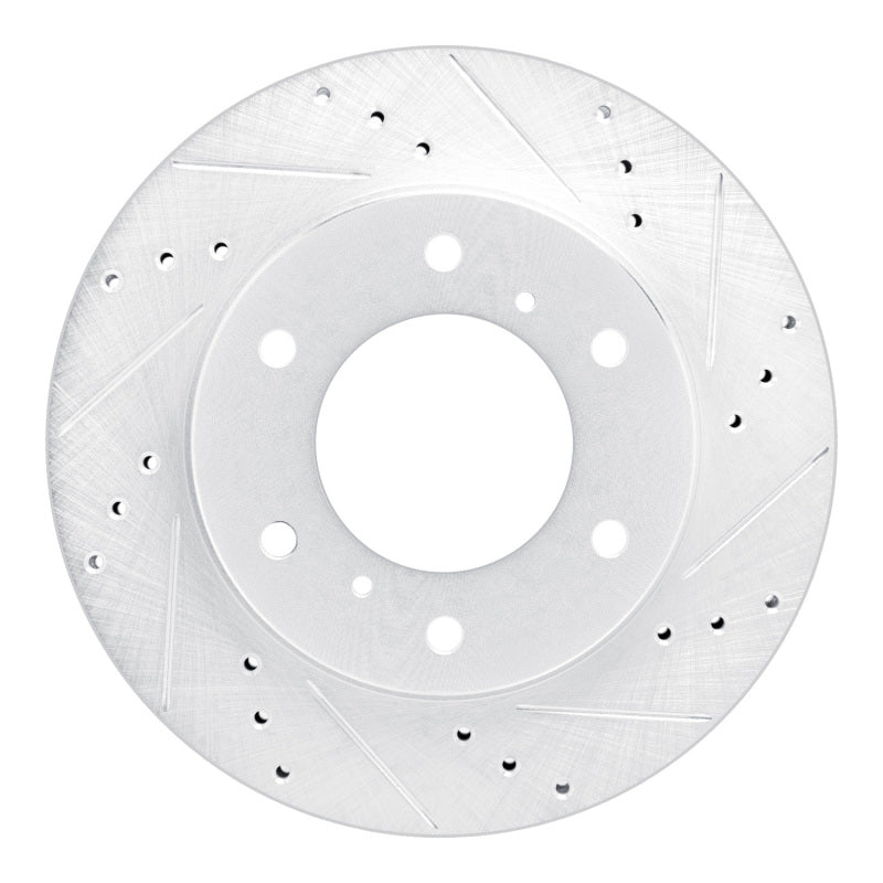 DFC 07-17 Mitsubishi Montero Sport (Mexico) Front Right Drilled & Slotted Silver Brake Rotor