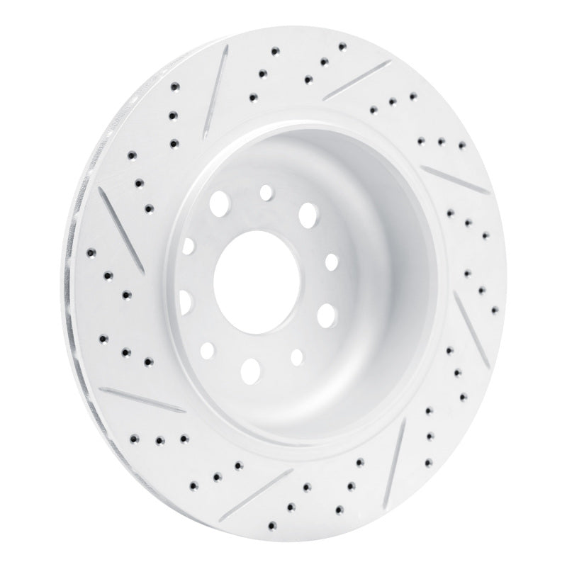 R1 20-25 Jeep Wrangler Rear Left Drilled & Slotted Geo-Carbon Rotor