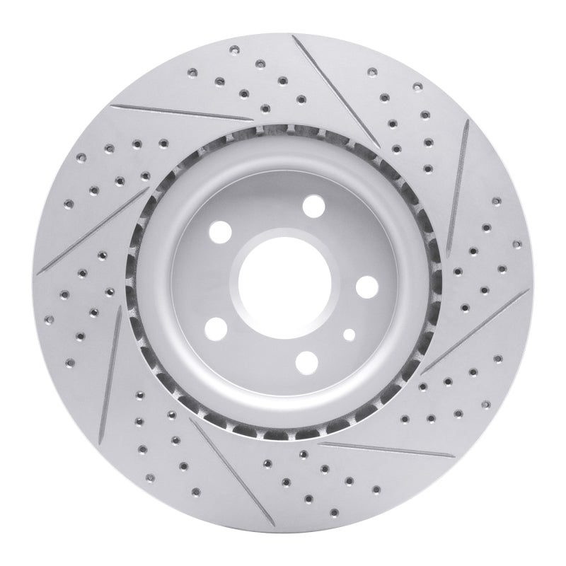 R1 09-17 Buick Regal Front Left Drilled & Slotted Geo-Carbon Rotor