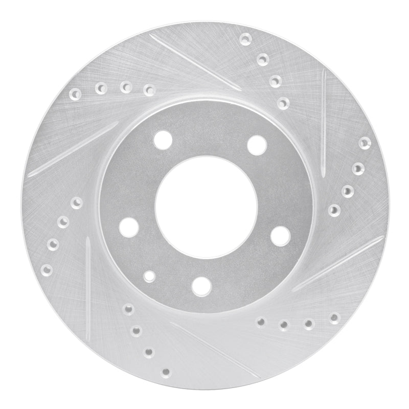 DFC 95-06 Mazda Millenia Front Right Drilled & Slotted Silver Brake Rotor