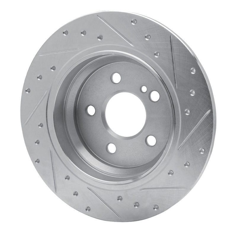 DFC 07-13 Mercedes-Benz SL550 Rear Left Drilled & Slotted Silver Brake Rotor