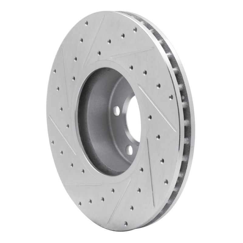 R1 12-21 BMW 340I xDrive Front Right Drilled & Slotted Silver Brake Rotor