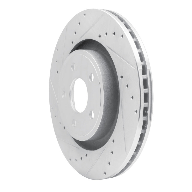 DFC 06-10 Jeep Grand Cherokee Front Left Drilled & Slotted Silver Brake Rotor