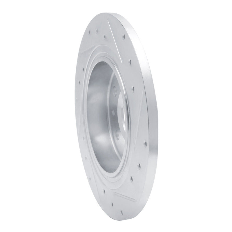 R1 16-25 Buick LaCrosse Rear Left Drilled & Slotted Silver Brake Rotor