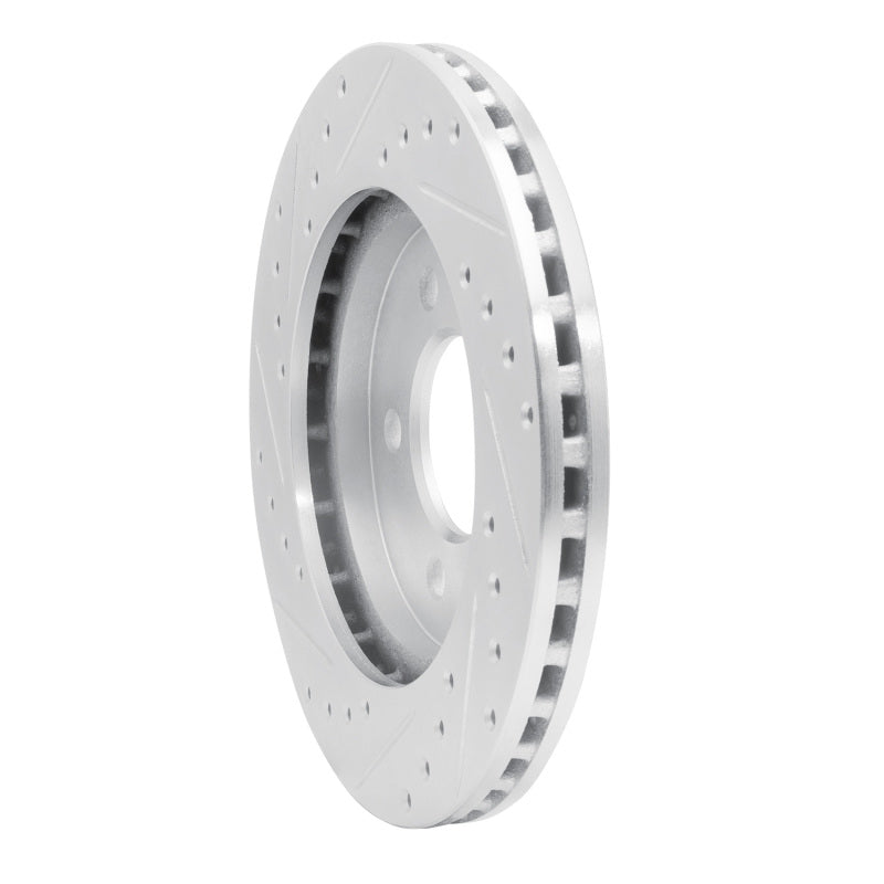 R1 91-02 Chrysler Voyager Front Right Drilled & Slotted Silver Brake Rotor