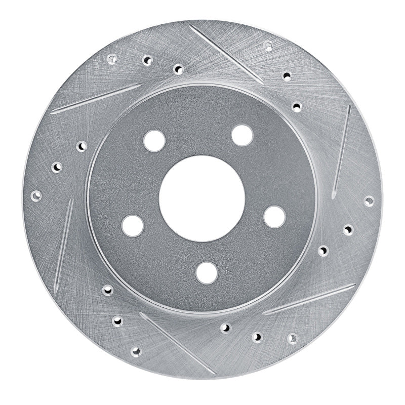R1 88-90 Dodge Monaco Front Right Drilled & Slotted Silver Brake Rotor