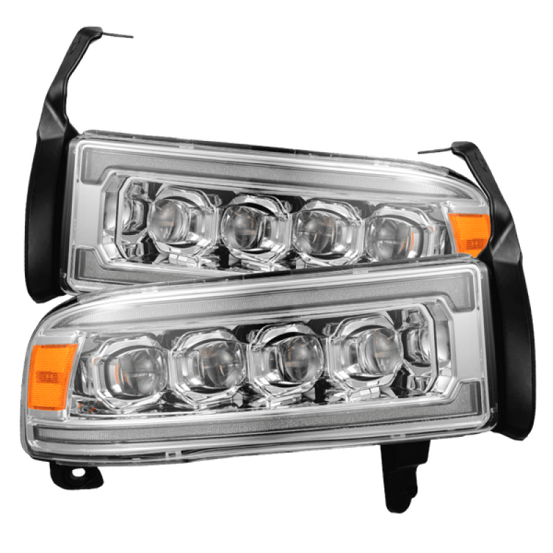 AlphaRex 94-01 Dodge Ram 1500 NOVA LED Headlights Chrome w/ Activ. Light Seq. Signal and SB DRL