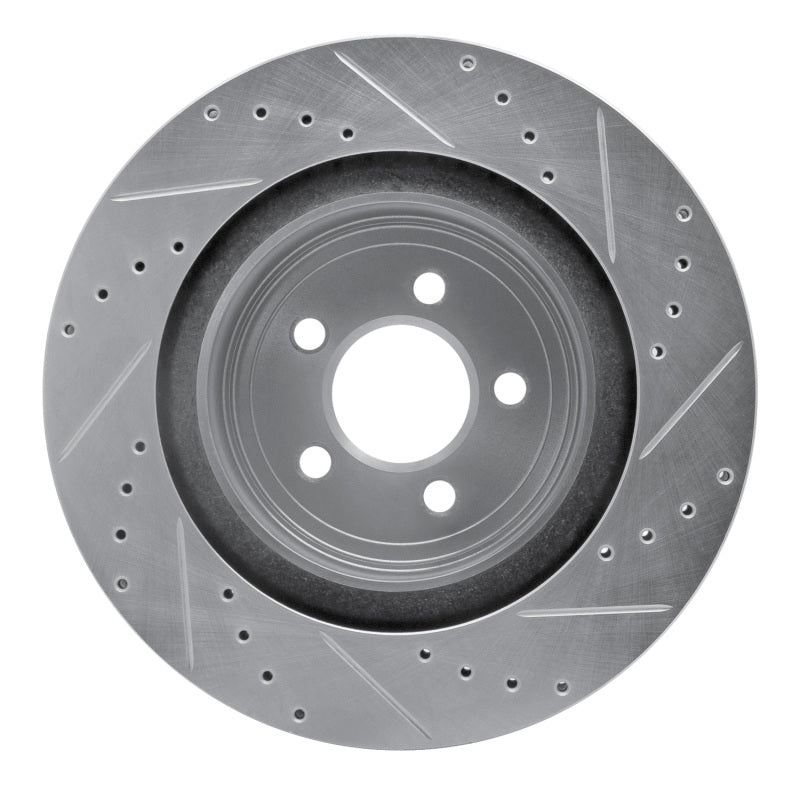 DFC 06-23 Dodge Charger Rear Left Drilled & Slotted Silver Brake Rotor