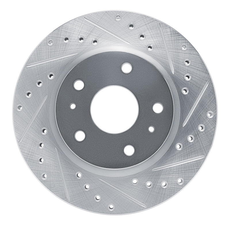 R1 88-89 Chevrolet C3500 Front Right Drilled & Slotted Silver Brake Rotor