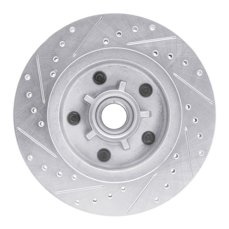 R1 77-95 Buick Electra Front Right Drilled & Slotted Silver Brake Rotor