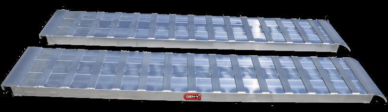 Gen-Y Extreme-Duty 10ft Aluminum Loading Ramps 15in x 120in 7K Capacity Per Ramp - Pair