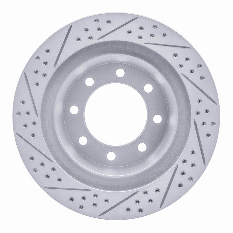 R1 03-08 Dodge Ram 1500 Pickup Rear Right Drilled & Slotted Geo-Carbon Rotor