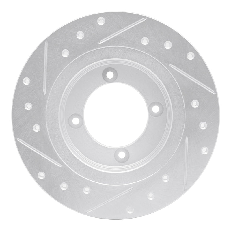 DFC 82-86 Nissan Tsuru (Mexico) Front Right Drilled & Slotted Silver Brake Rotor