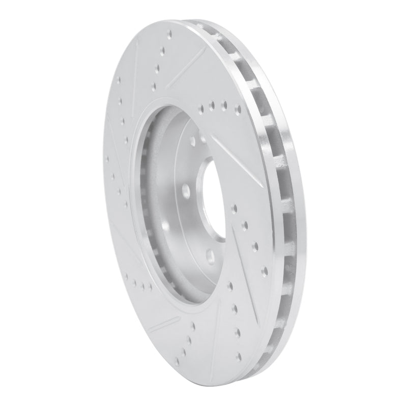 R1 96-11 Chrysler Crossfire Front Right Drilled & Slotted Silver Brake Rotor