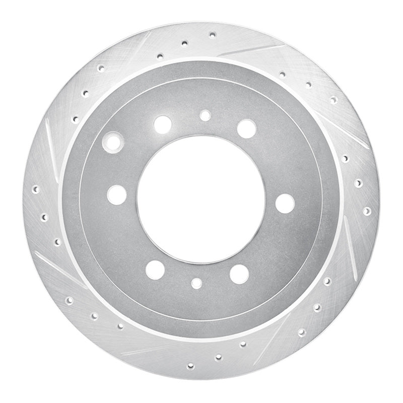 DFC 93-97 Lexus LX450 Rear Left Drilled & Slotted Silver Brake Rotor