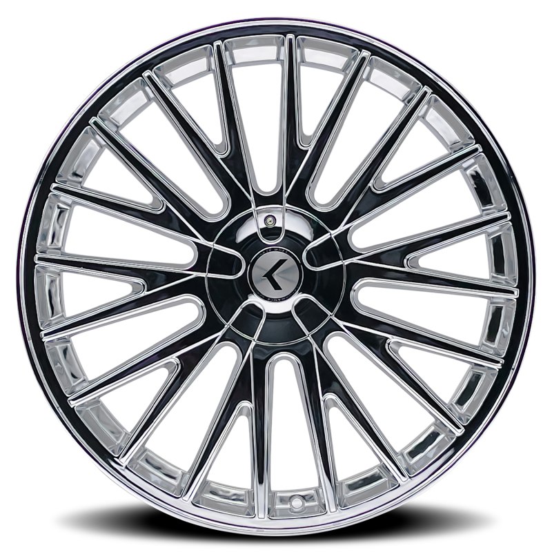 Kraze KR185 Double Down 20x8.5 / 5x112/120 BP / 38mm Offset / 73mm Hub Chrome Wheel