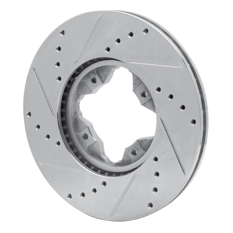 DFC 92-98 Acura VIGOR Front Right Drilled & Slotted Silver Brake Rotor