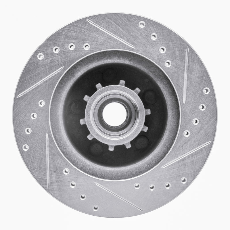 DFC 73-89 Chrysler Town & Country Front Left Drilled & Slotted Silver Brake Rotor