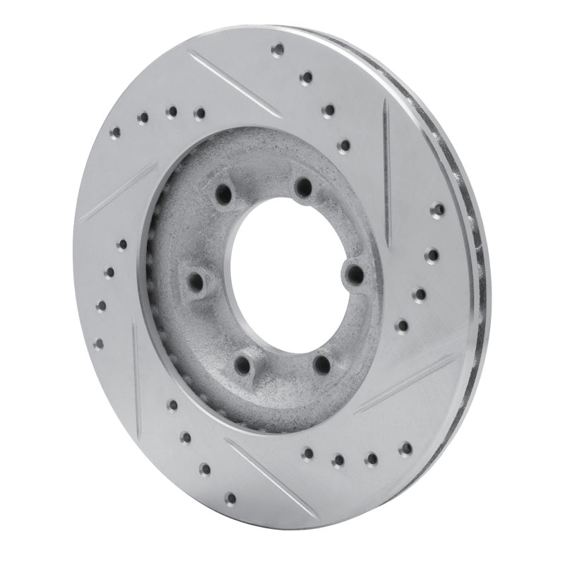 DFC 84-87 Isuzu Trooper Front Left Drilled & Slotted Silver Brake Rotor