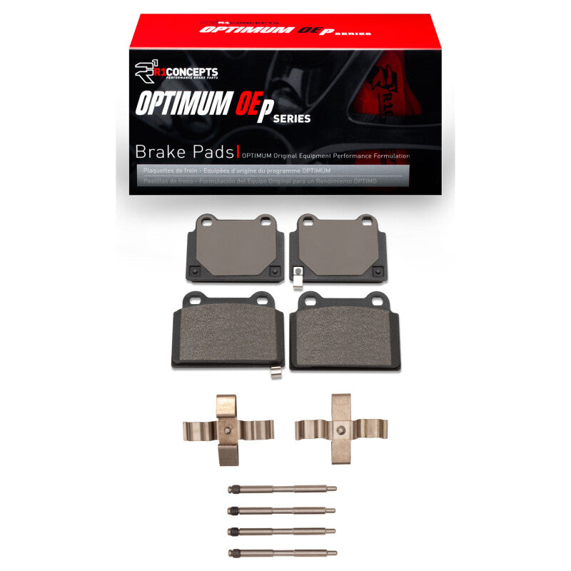 R1 2008-2015 Mitsubishi Lancer Rear R1 Optimum OE Pads & Hardware Kit