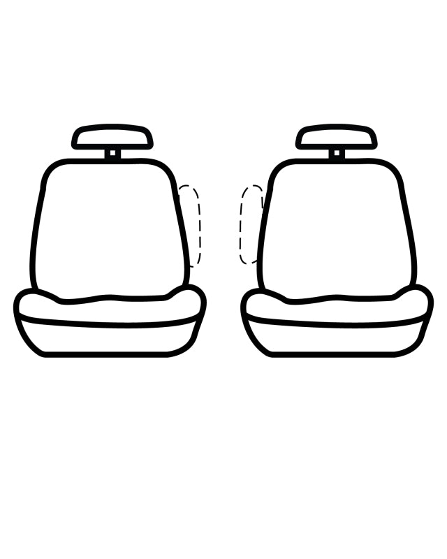 Covercraft 16-20 Ford Transit Waterproof Polyester SeatSaver Custom Front Row Seat Covers - Grey