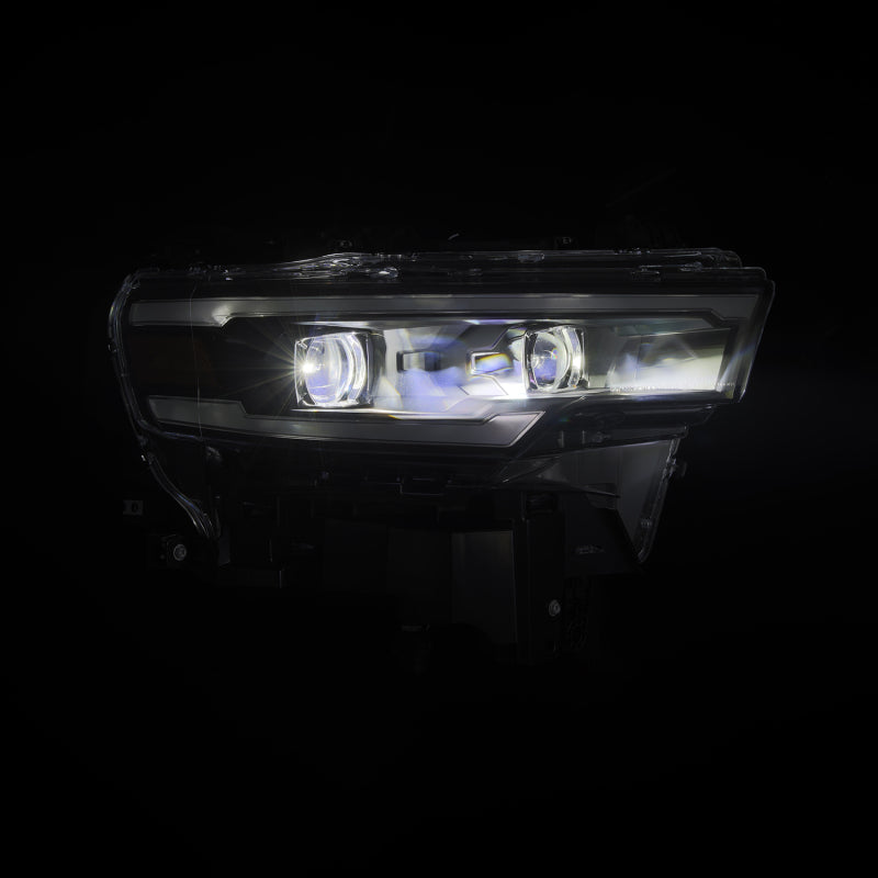 AlphaRex 25-26 Dodge Ram 1500 Luxx LED Proj Headlights -Black w/Activ Lit/ Seq Signal/Switchbk DRL