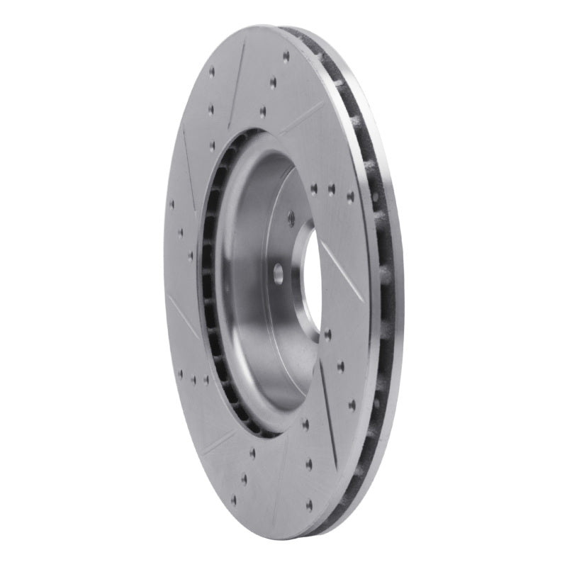 R1 04-06 Nissan Sentra Front Right Drilled & Slotted Silver Brake Rotor