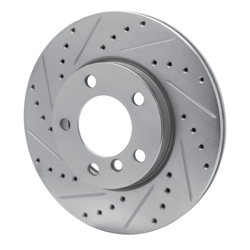 DFC 11-16 Mini Cooper Countryman Front Left Drilled & Slotted Silver Brake Rotor