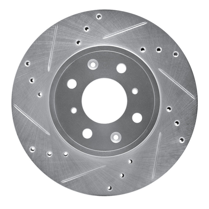 R1 15-20 Honda Fit (Mexico) Front Left Drilled & Slotted Silver Brake Rotor