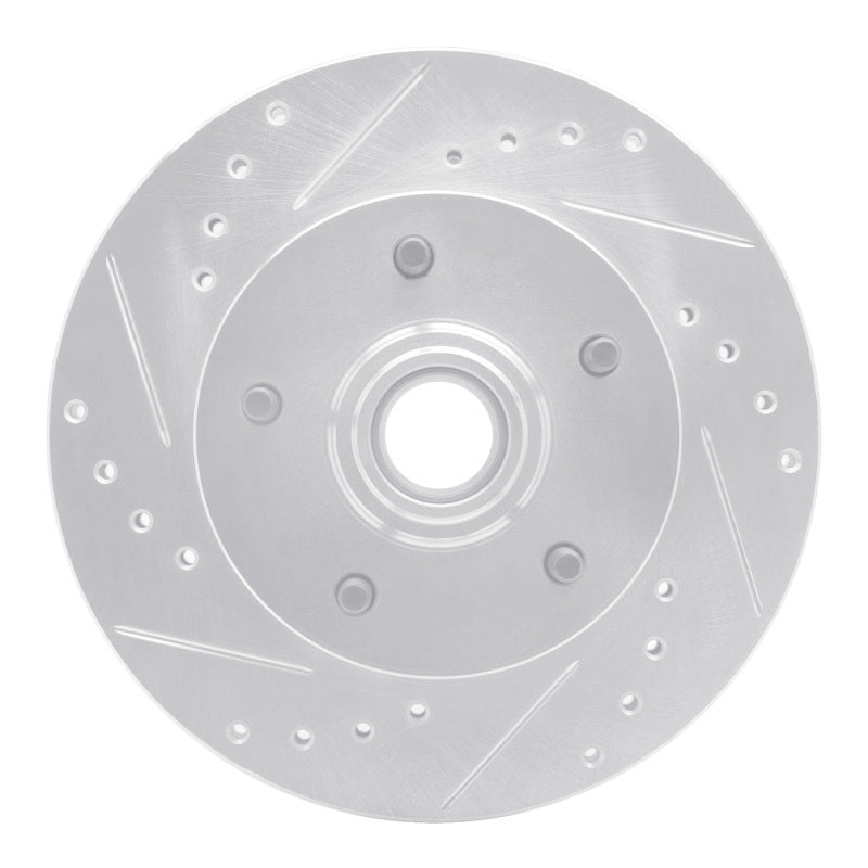 R1 67-74 Buick Apollo Front Left Drilled & Slotted Silver Brake Rotor