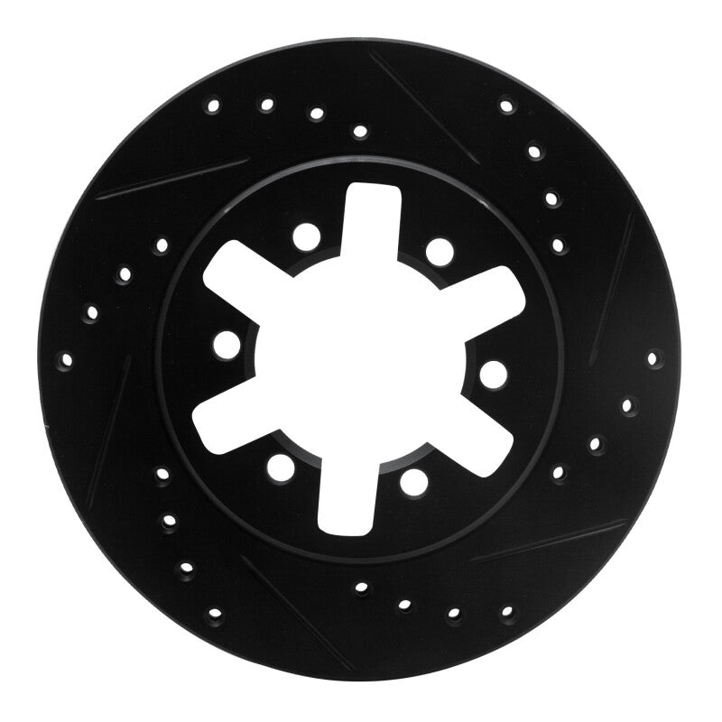 DFC 85-97 Nissan D21 Hardbody Pickup RWD (4 Cyl) Except Heavy Duty Front Right Drill & SlotBlk Rotor