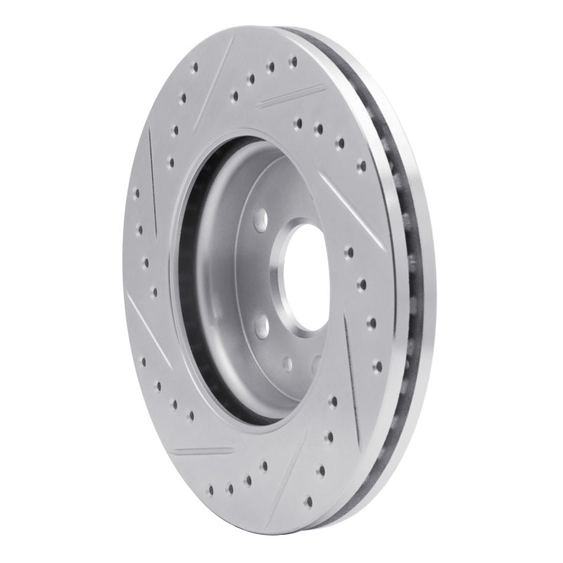 DFC 11-23 Chevrolet Cruze Front Right Drilled & Slotted Silver Brake Rotor