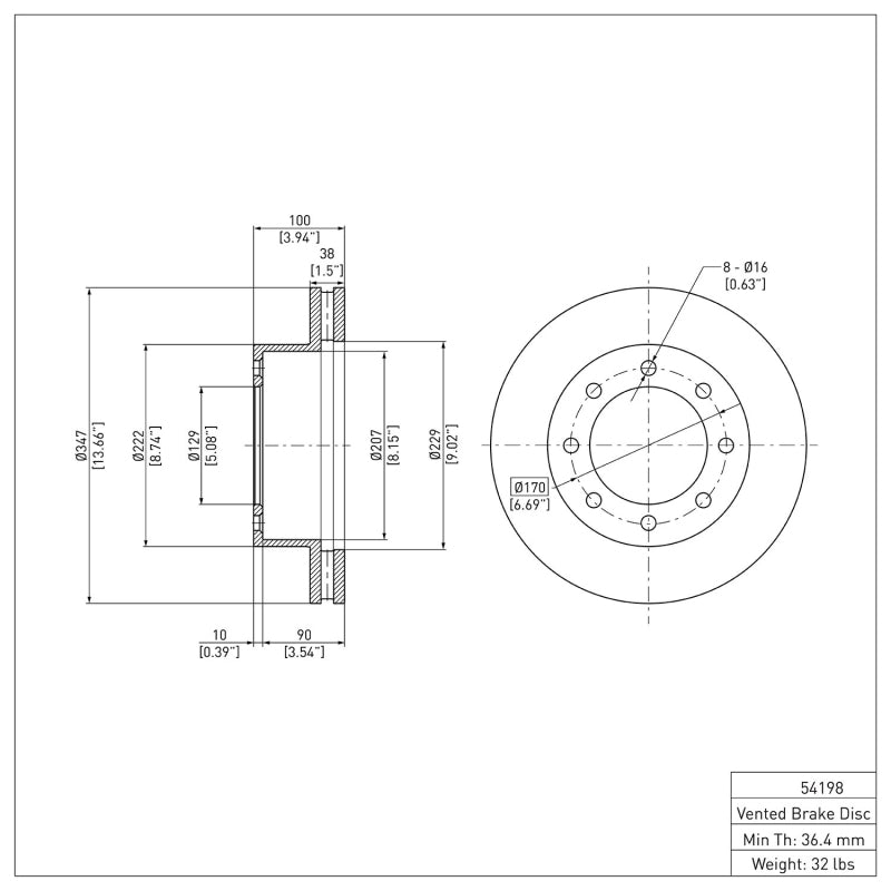 R1 05-12 Ford F-250 4WD (Super Duty) Front Brake Rotor