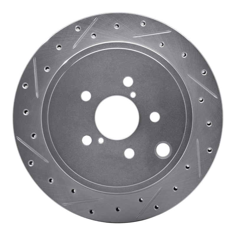 R1 10-25 Scion FR-S Rear Left Drilled & Slotted Silver Brake Rotor