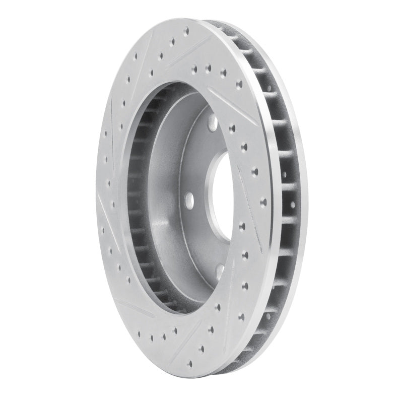 R1 94-99 Dodge Ramcharger (Mexico) Front Right Drilled & Slotted Silver Brake Rotor