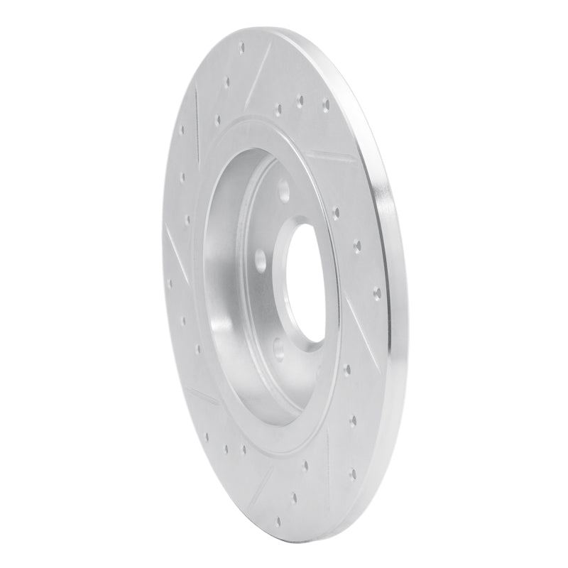 R1 06-09 Buick TERRAZA Rear Right Drilled & Slotted Silver Brake Rotor