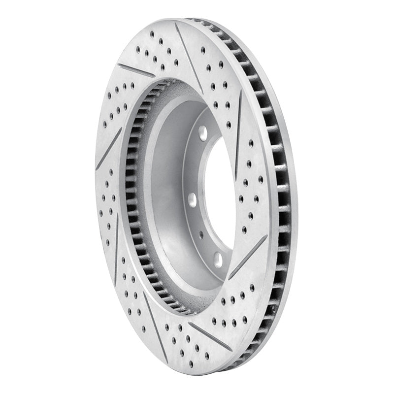 R1 03-23 Toyota Tacoma Front Left Drilled & Slotted Geo-Carbon Rotor
