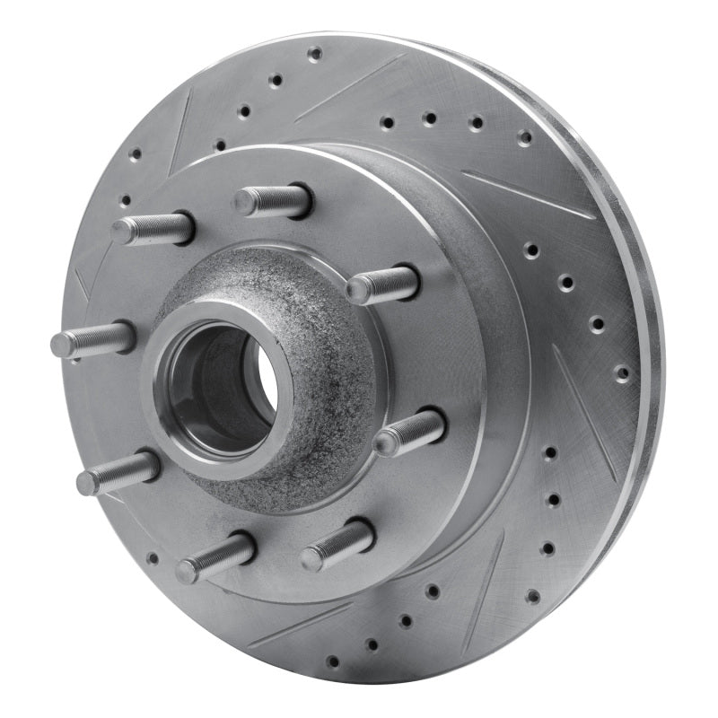 DFC 03-05 Ford F-350 Super Duty 2WD Front Left Drilled & Slotted Silver Brake Rotor