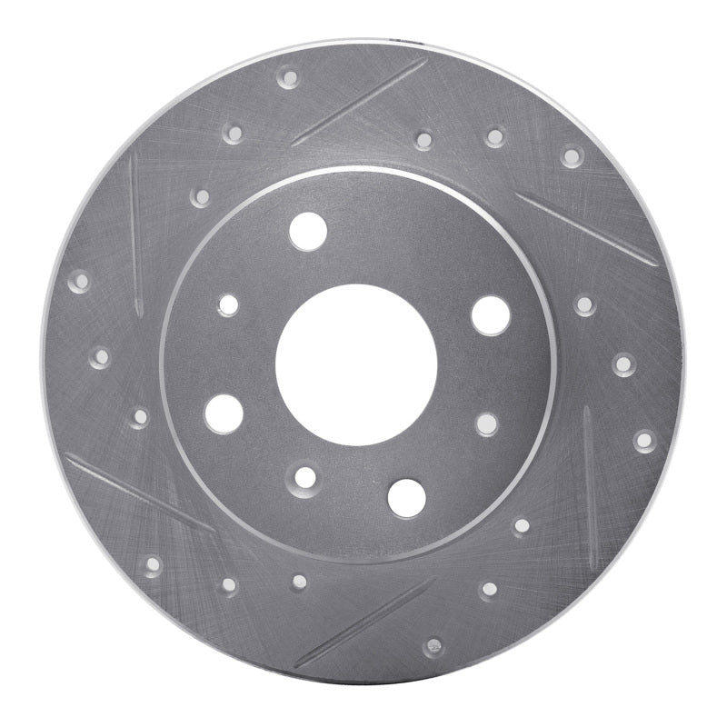 R1 88-92 Daihatsu CHARADE Front Right Drilled & Slotted Silver Brake Rotor