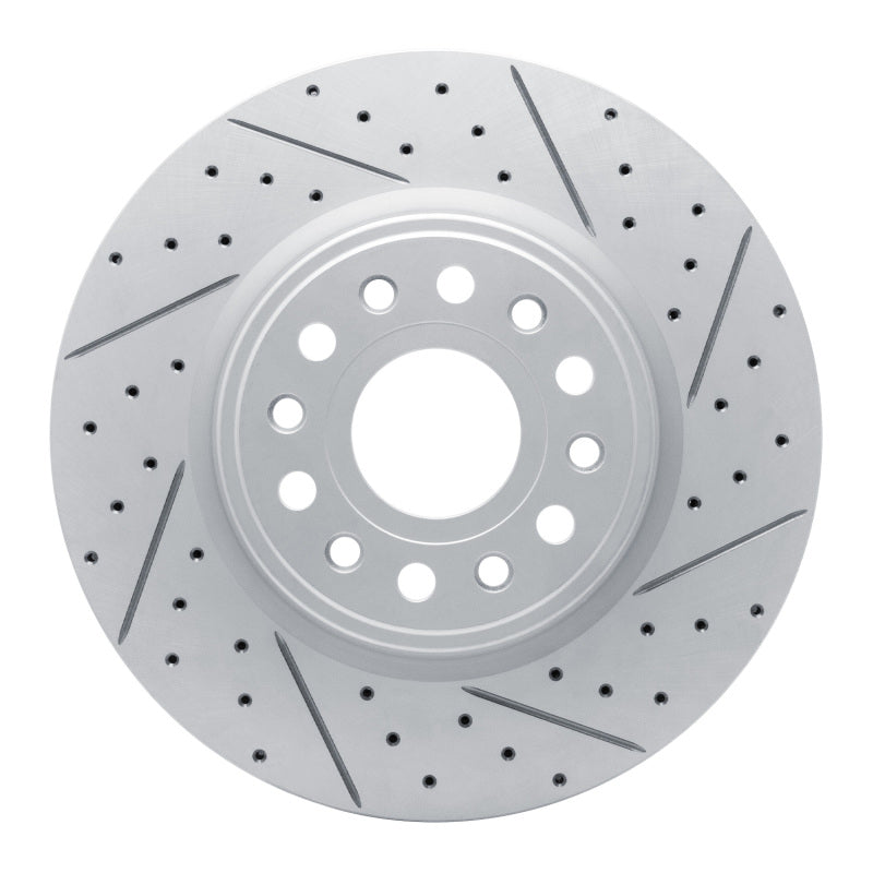 R1 19-25 Ram 1500 Front Right Drilled & Slotted Geo-Carbon Rotor