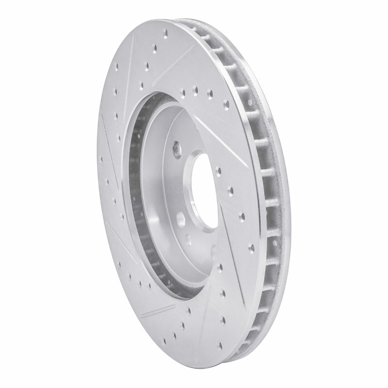 R1 90-98 Mercedes-Benz 300SL Front Right Drilled & Slotted Silver Brake Rotor