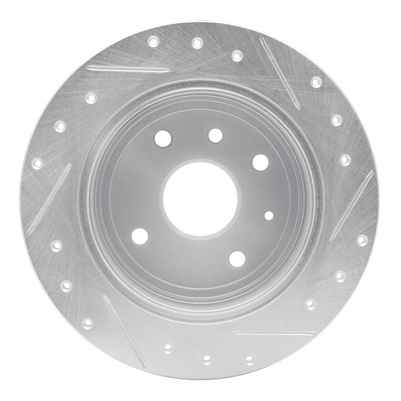 DFC 04-10 Chevrolet Epica (USA/Canada) Rear Left Drilled & Slotted Silver Brake Rotor